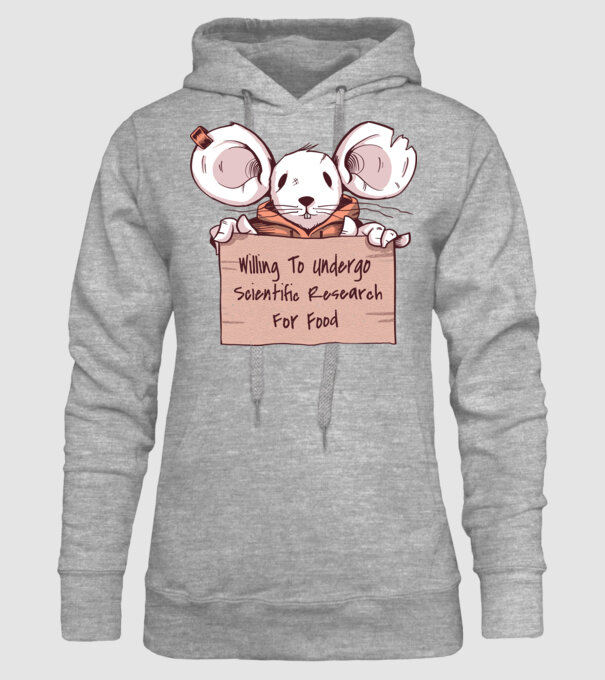 Șoarece Cerșetor model gri pe tricou