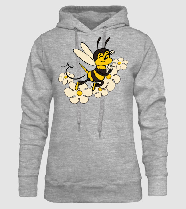 Albină Floare model gri pe tricou