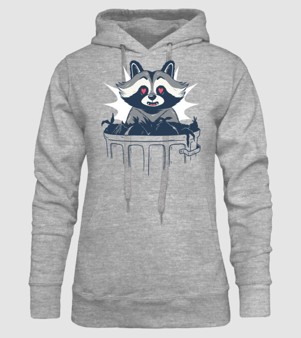 Raton model gri pe tricou