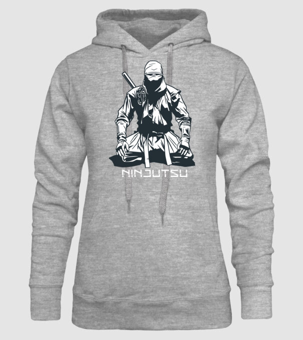 Ninja model gri pe tricou