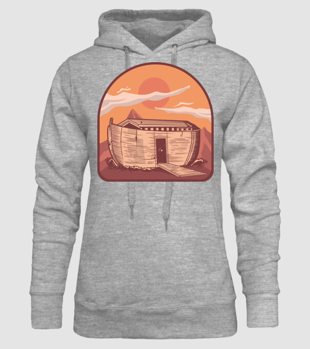 Arca lui Noe model gri pe tricou