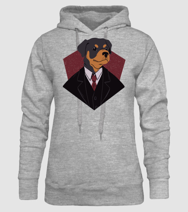 Câine în Costum model gri pe tricou