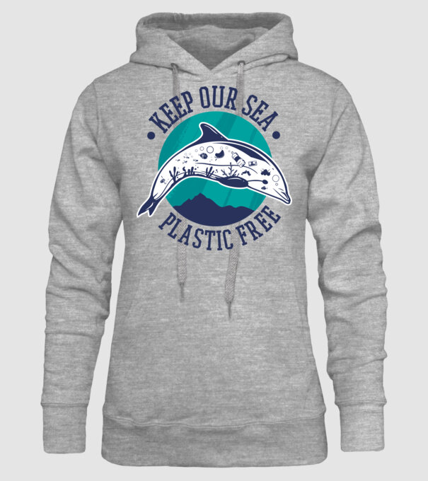 Să protejăm apele de plastic model gri pe tricou