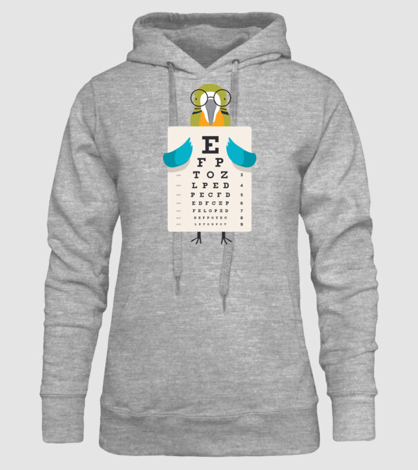Oftalmolog papagal model gri pe tricou