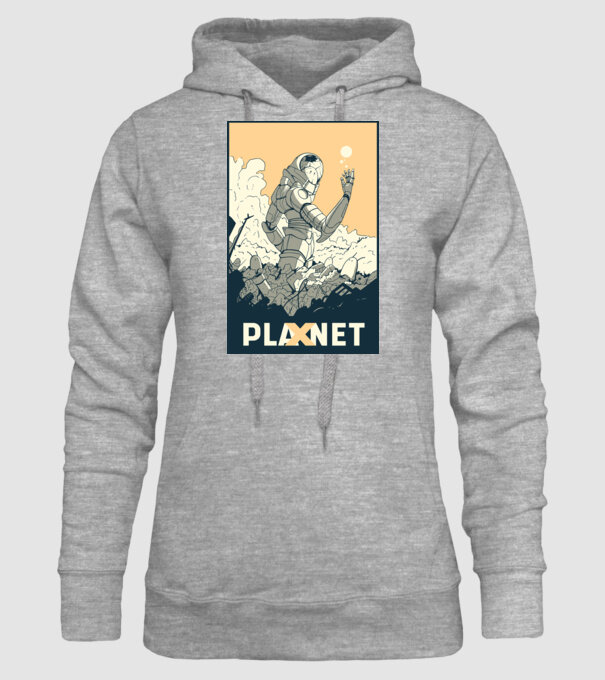 Planet X model gri pe tricou
