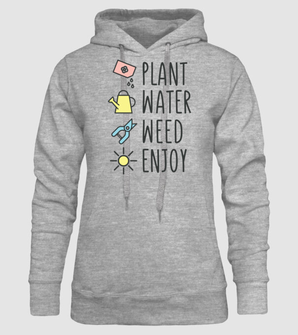 Plant Water Weed Enjoy model gri pe tricou