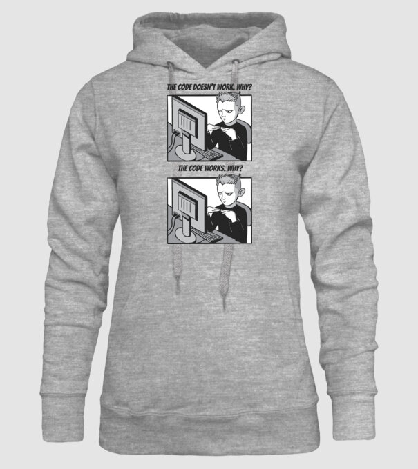 Programator Meme model gri pe tricou