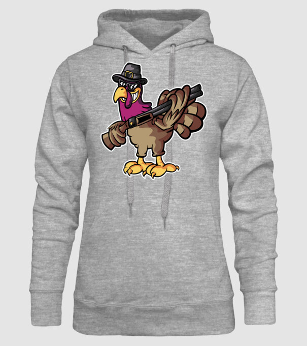 Shotgun Curcan model gri pe tricou