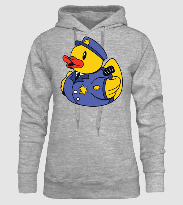 Rățușcă de cauciuc Polițist model gri pe tricou