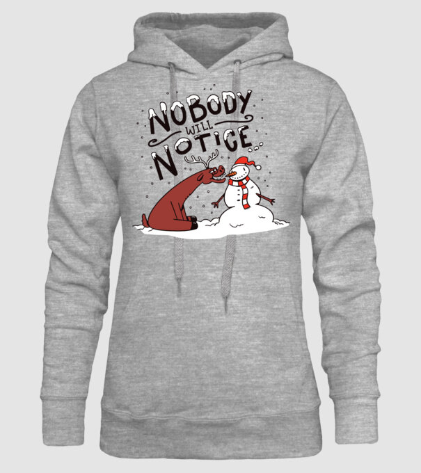 Nimeni nu va observa Om de zăpadă model gri pe tricou