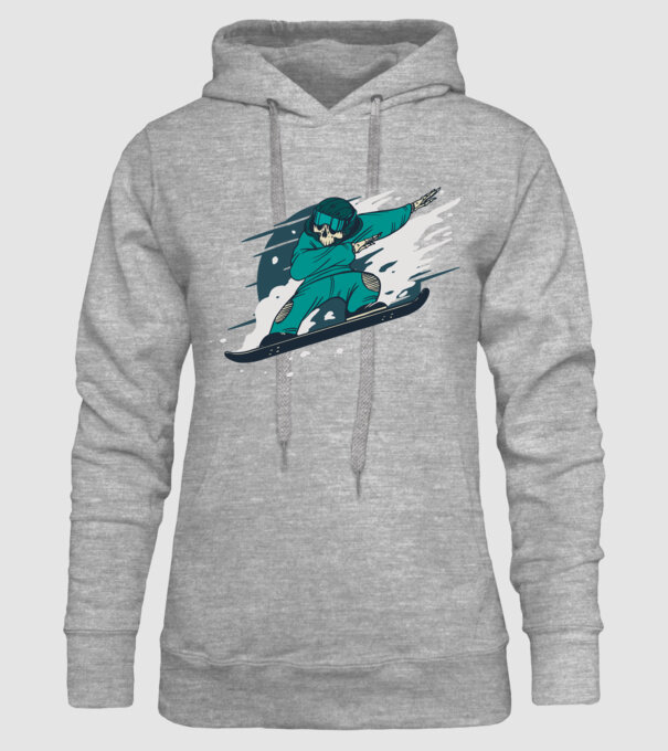 Schelet Snowboard DAB model gri pe tricou