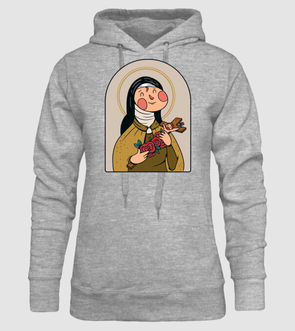 Sfânta Tereza model gri pe tricou