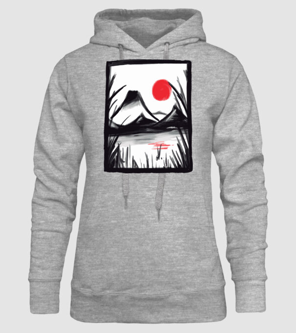 Peisaj Pictură model gri pe tricou