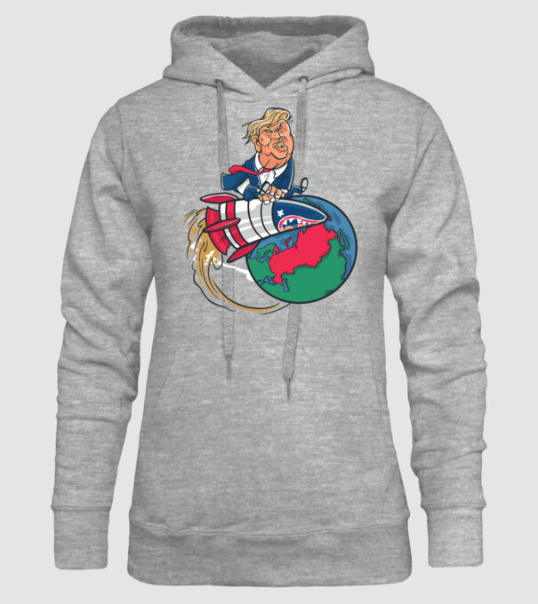 Trump bombă model gri pe tricou