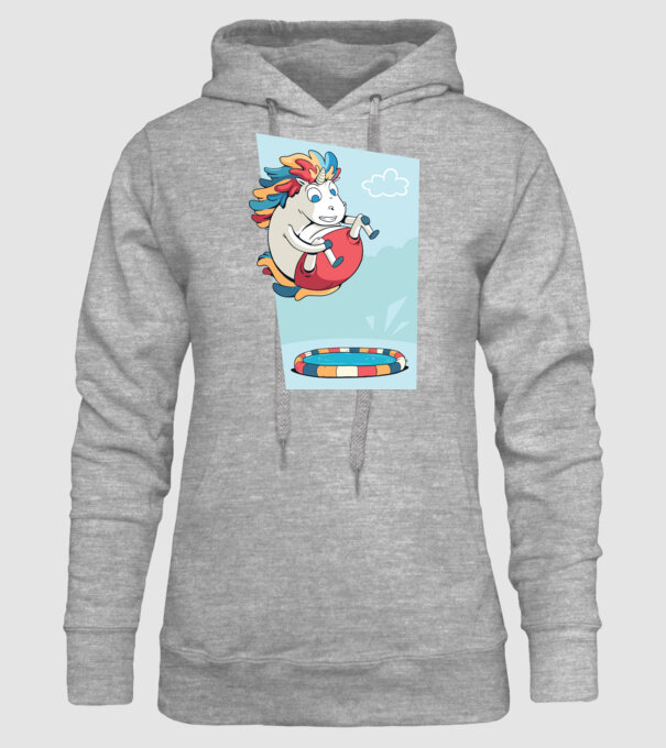 Bombă Unicorn model gri pe tricou