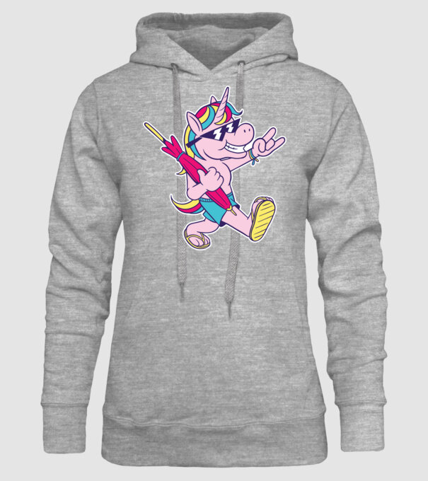 Unicorn În vacanță model gri pe tricou