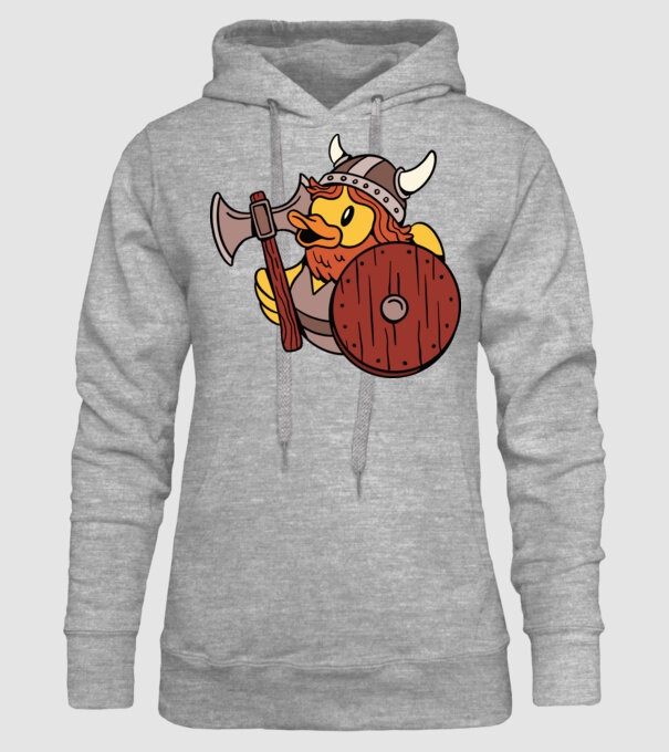 Rățușcă de cauciuc Viking model gri pe tricou