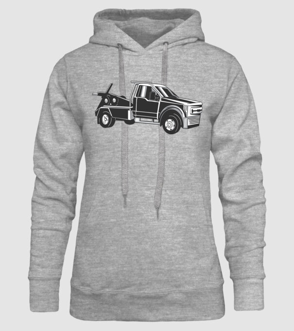 Mașină de remorcare model gri pe tricou