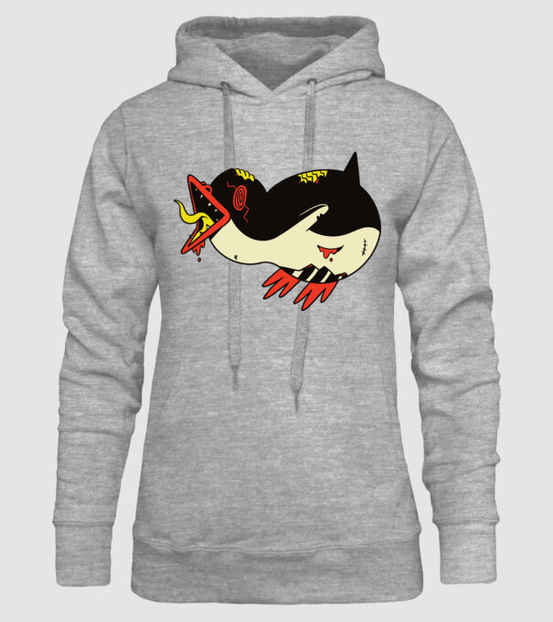 Pinguin Zombie model gri pe tricou