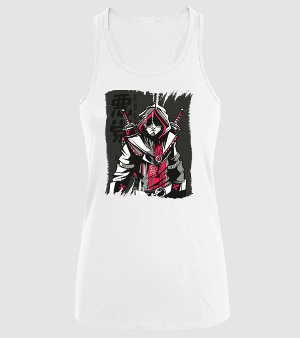 Războinic Anime model alb pe tricou