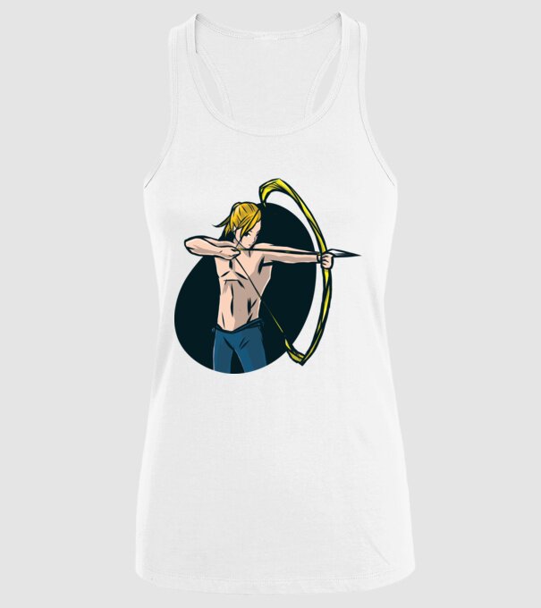Fată arcaș Anime model alb pe tricou