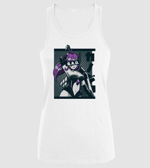 Anime fată model alb pe tricou