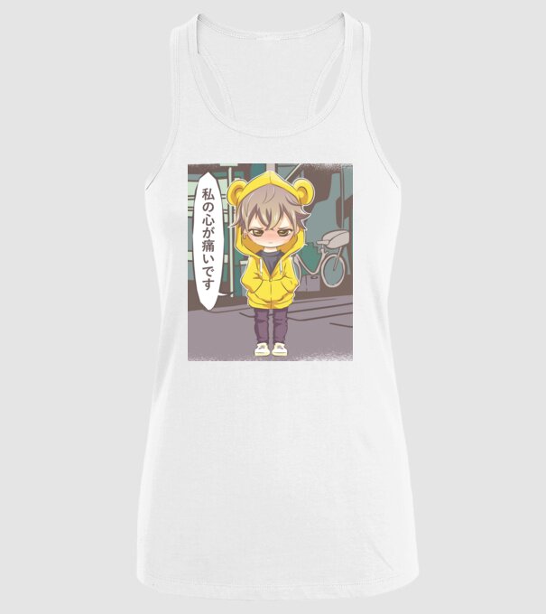 Anime Manga scenă model alb pe tricou