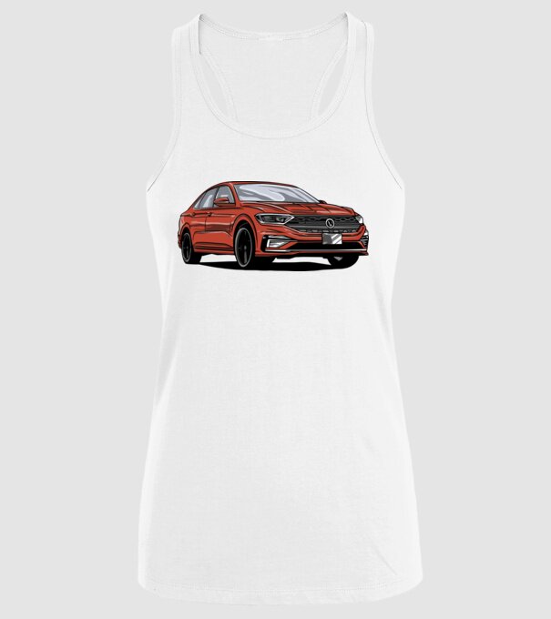 Mașină model alb pe tricou