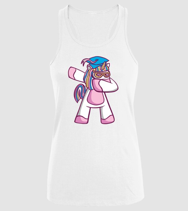 Unicorn Absolvent DAB model alb pe tricou