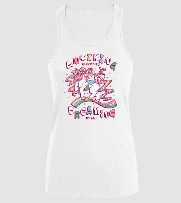Orice este posibil Unicorn model alb pe tricou
