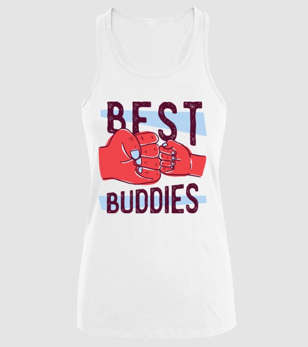 Best Buddies - Cei mai buni prieteni model alb pe tricou