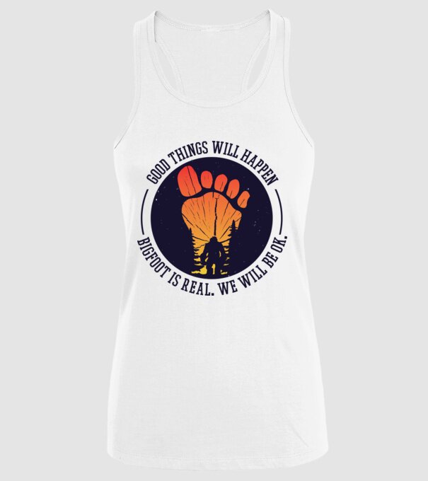Bigfoot is real model alb pe tricou