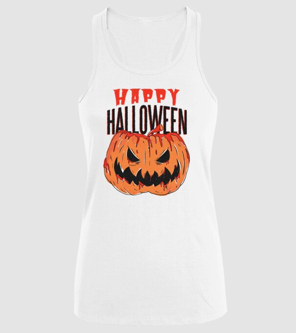 Happy Halloween Pumpkin model alb pe tricou