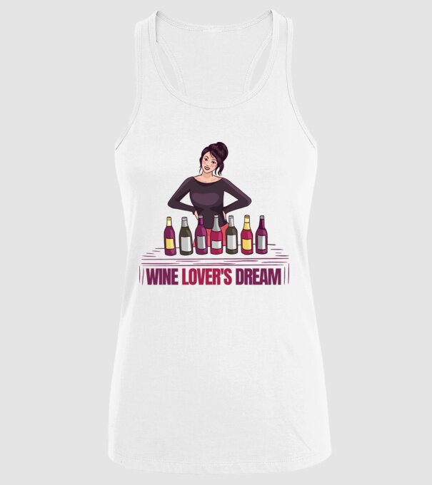 Degustare de vinuri model alb pe tricou