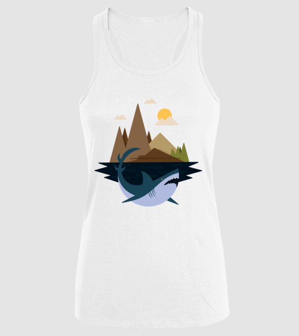 Rechin Natură model alb pe tricou
