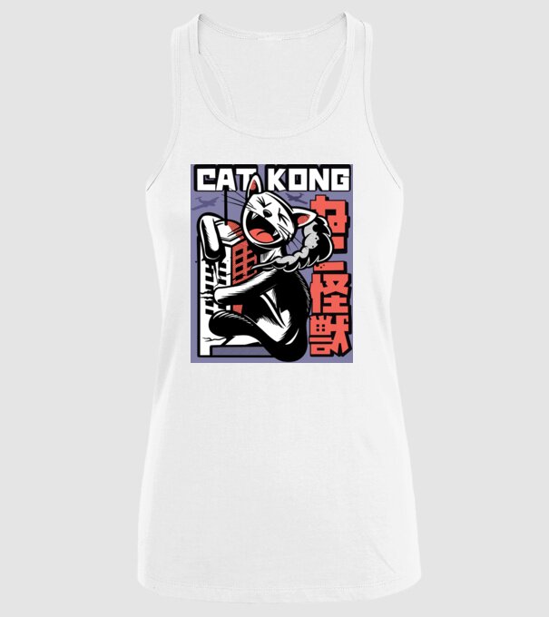 Cat Kong model alb pe tricou