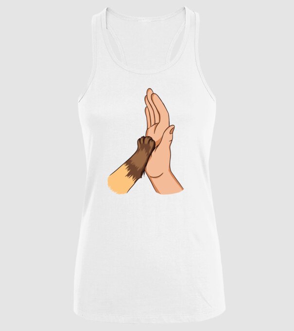 Labă de Pisică model alb pe tricou