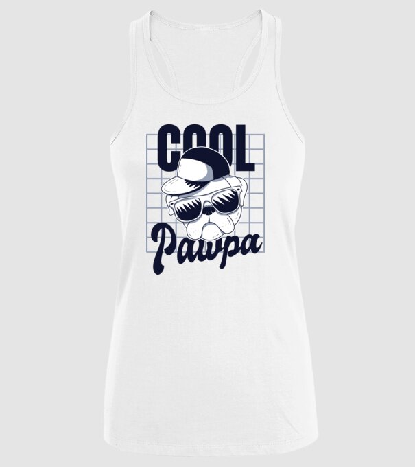 Cool Pawpa model alb pe tricou