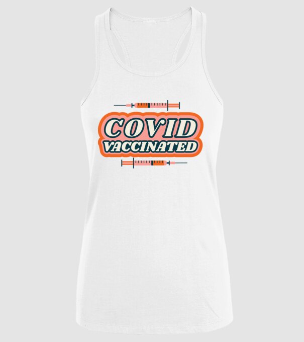Vaccin Covid model alb pe tricou