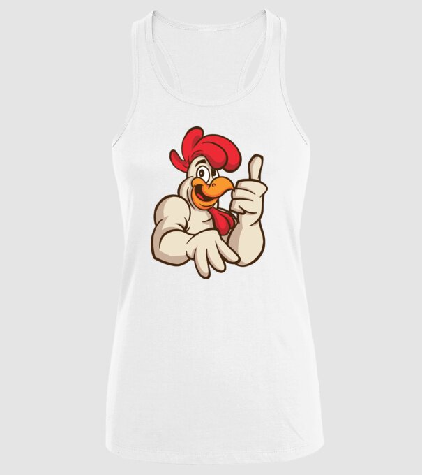 Pui model alb pe tricou