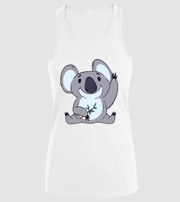 Koala drăguț model alb pe tricou