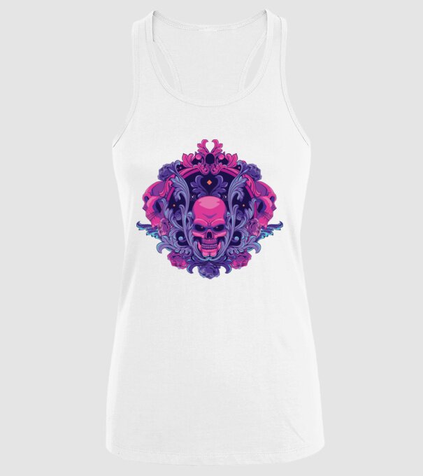Cranii Dark Skull model alb pe tricou