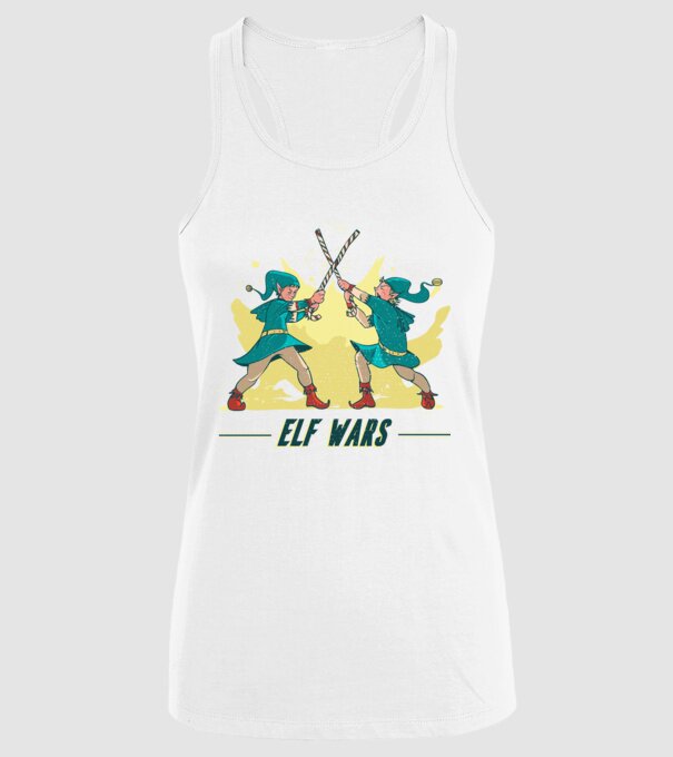 Războiul elfilor model alb pe tricou