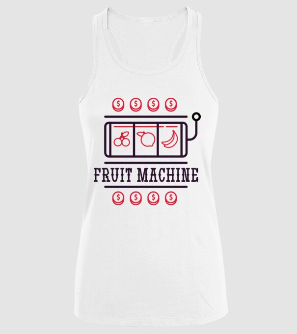 Fruit Machine Slot Machine model alb pe tricou