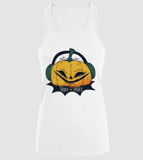 Dovleac Halloween model alb pe tricou