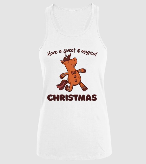 Have a sweet and magical Christmas model alb pe tricou
