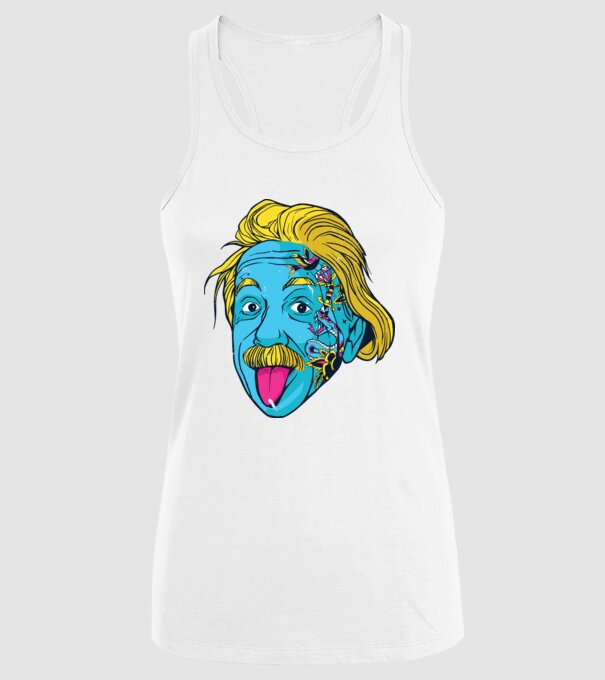 Hippy Albert Einstein model alb pe tricou