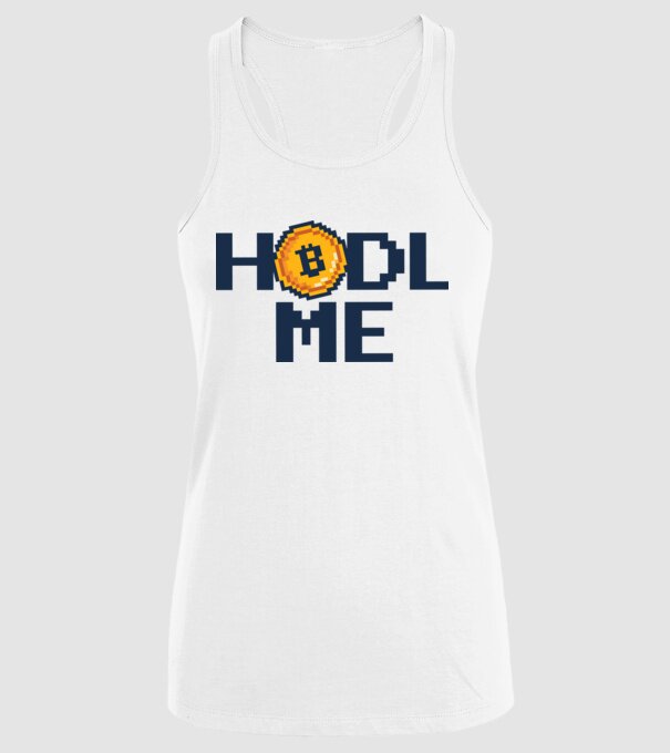Hodl Me Bitcoin model alb pe tricou