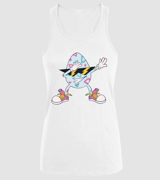 Ouă de Paște Dab model alb pe tricou