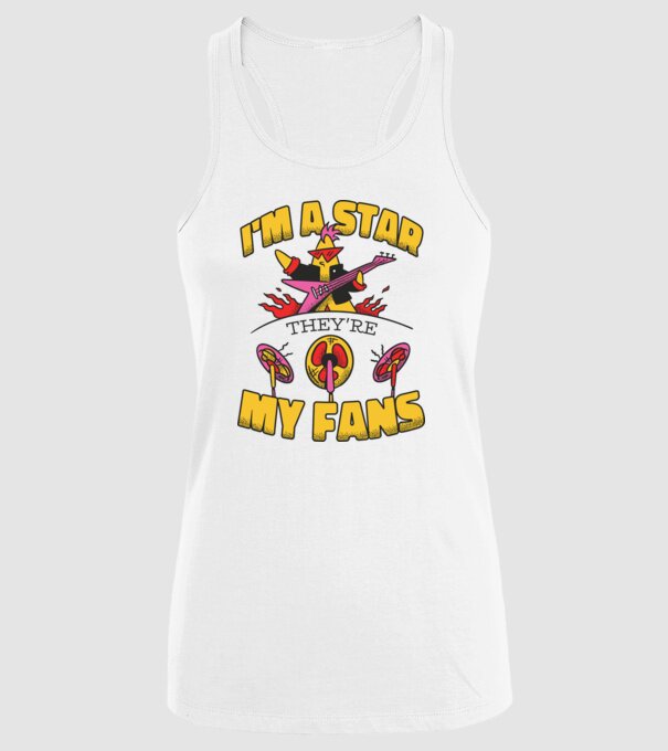 'I''m a Star, They''re my Fans' model alb pe tricou
